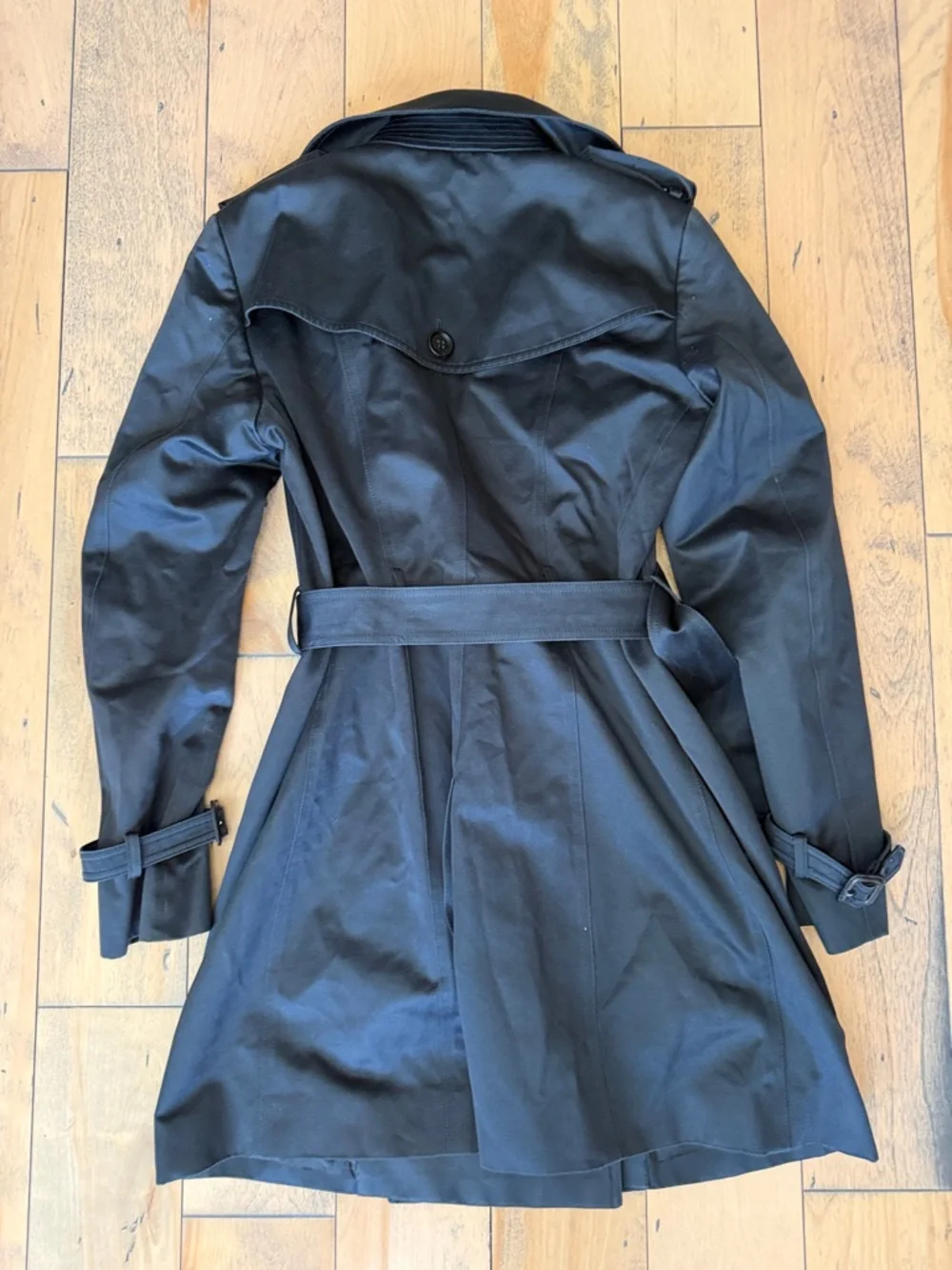 EXCELLENT Burberry Prorsum navy Logo-Lined trench coat jacket size 46 - Picture 4 of 8